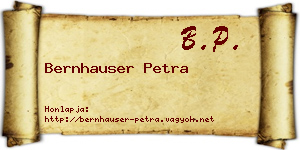 Bernhauser Petra névjegykártya