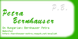 petra bernhauser business card